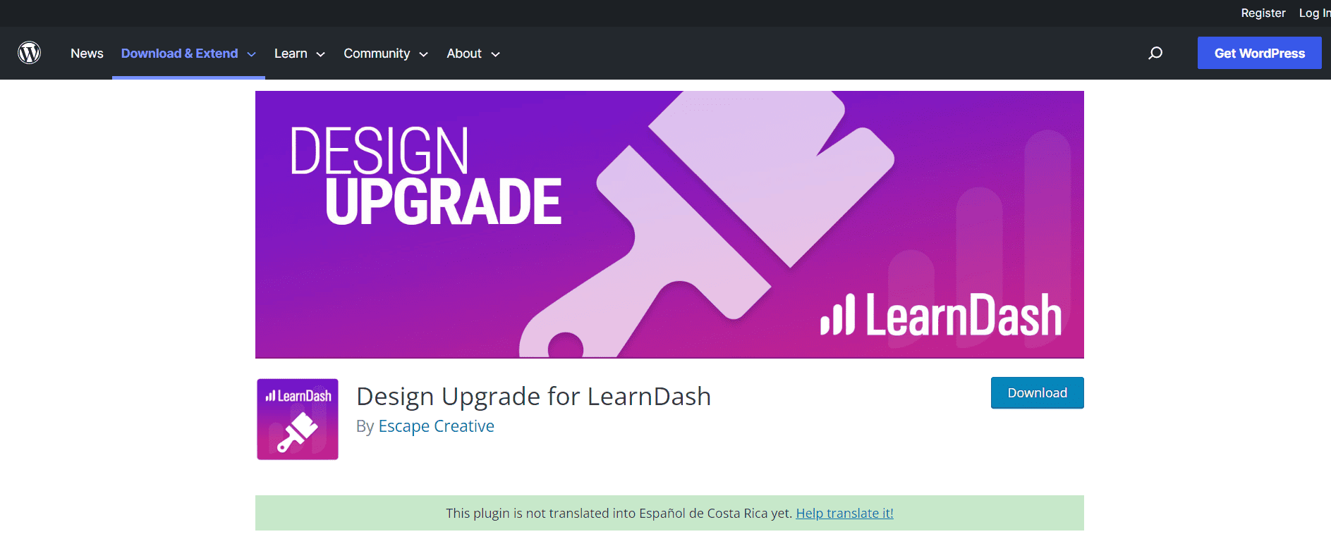 Actualización del diseño de LearnDash