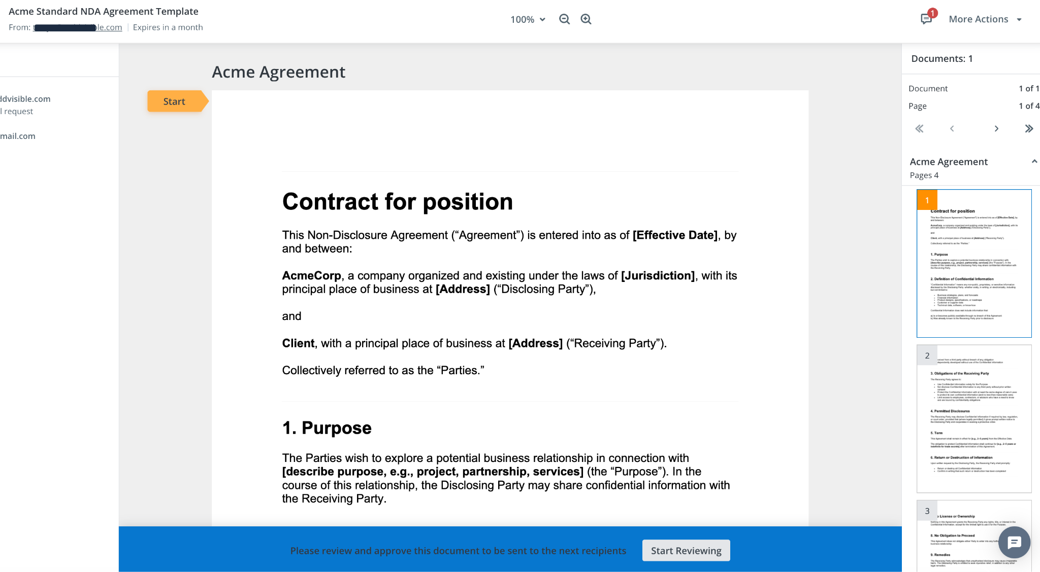 Sending and Approving