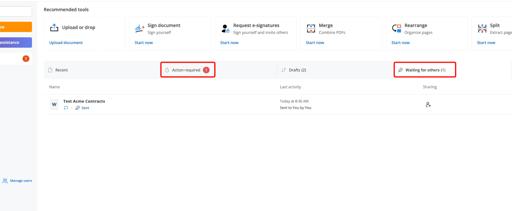 PDFfiller Demo Signature Process