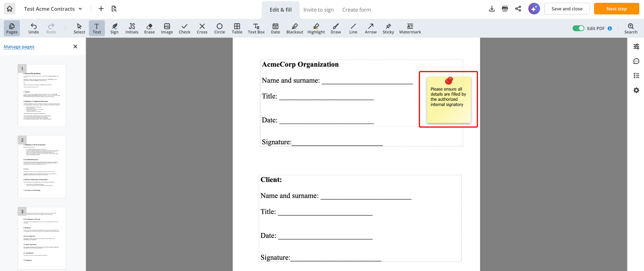 PDFfiller Features