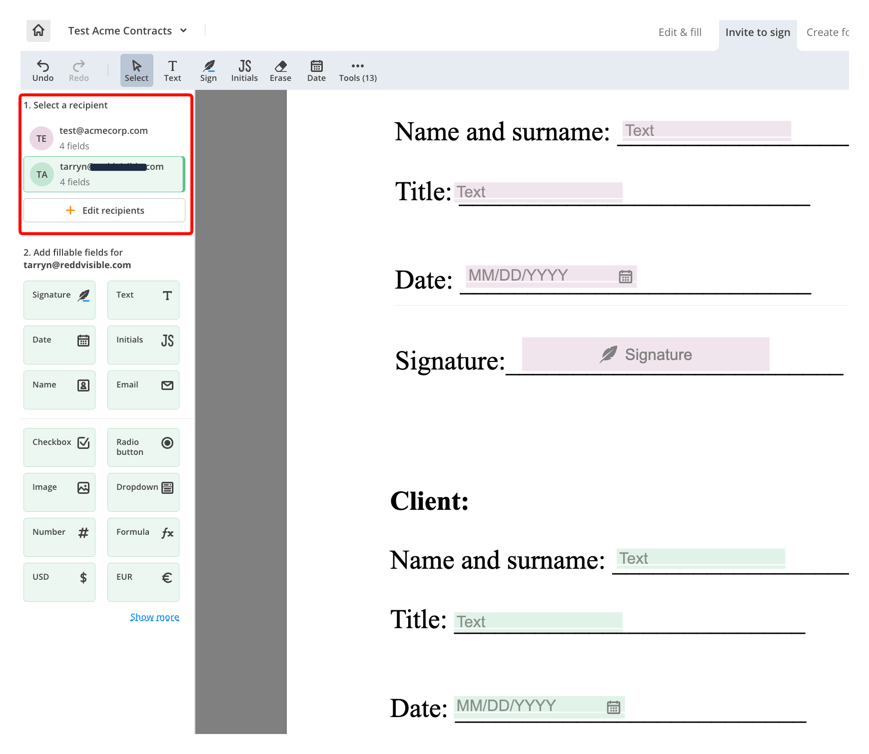 PDFfiller Demo Assigning Recipients