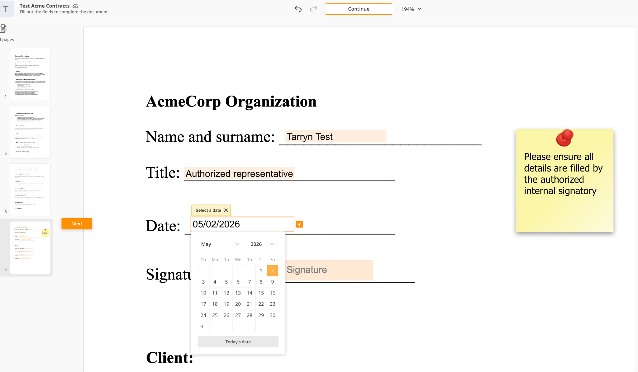 PDFfiller Demo Final Output and Email Notifications