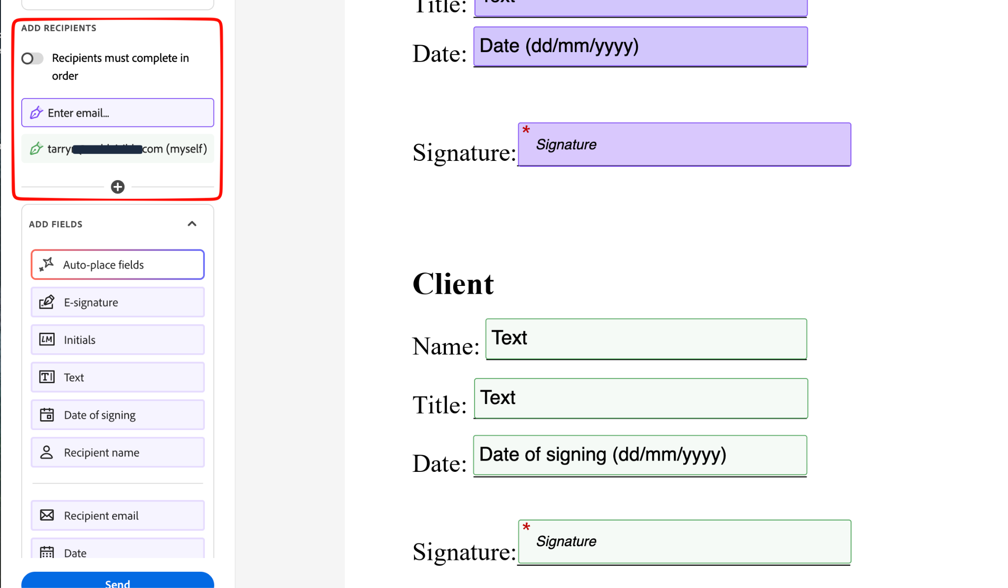 Adobe Demo Adding Fillable Fields