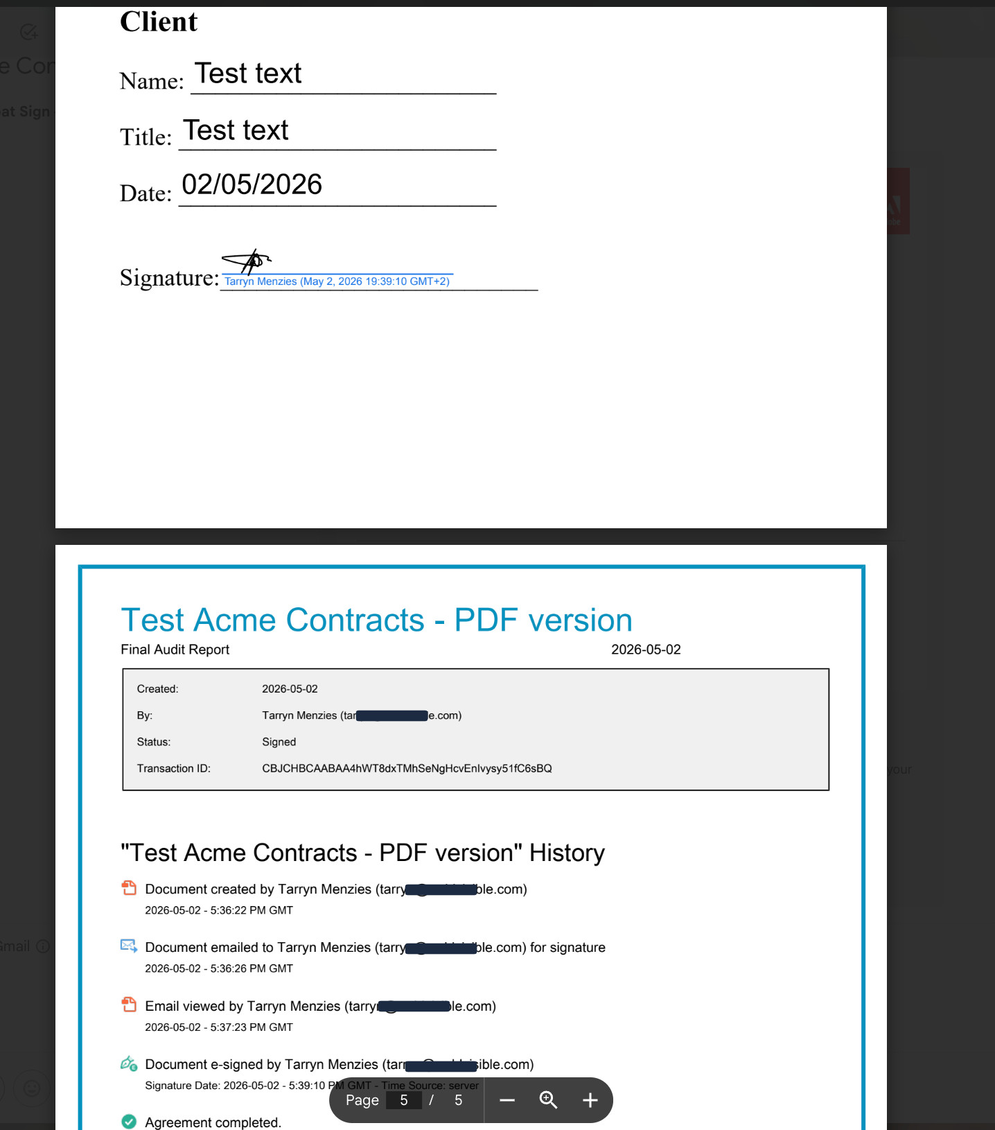 Adobe Demo Final Output and Email Notifications