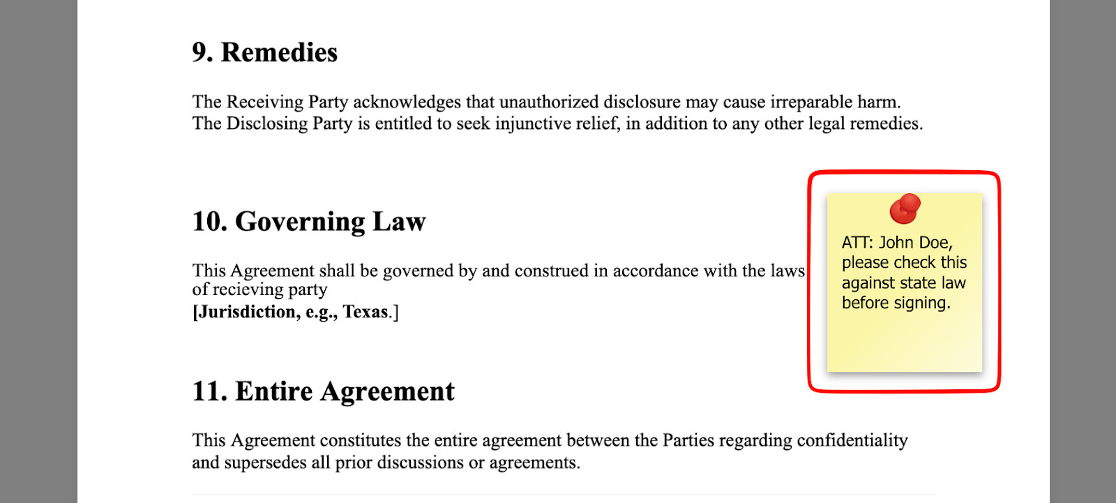 Sticky notes and other tools