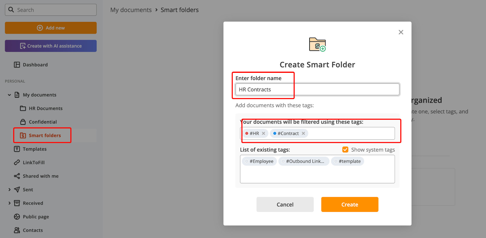 AI Features and Smart Folders