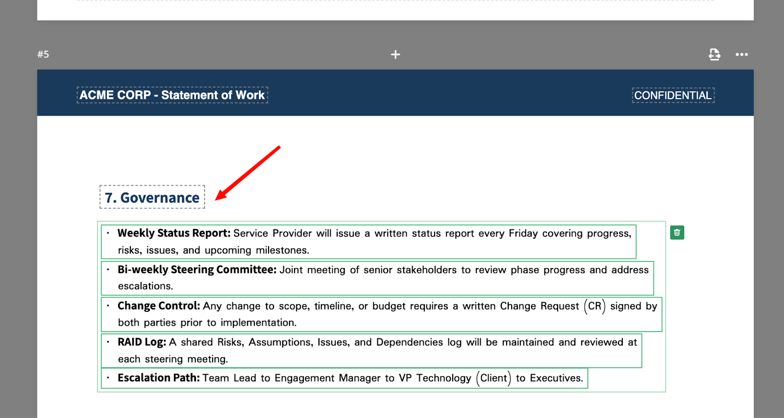 entire document layout