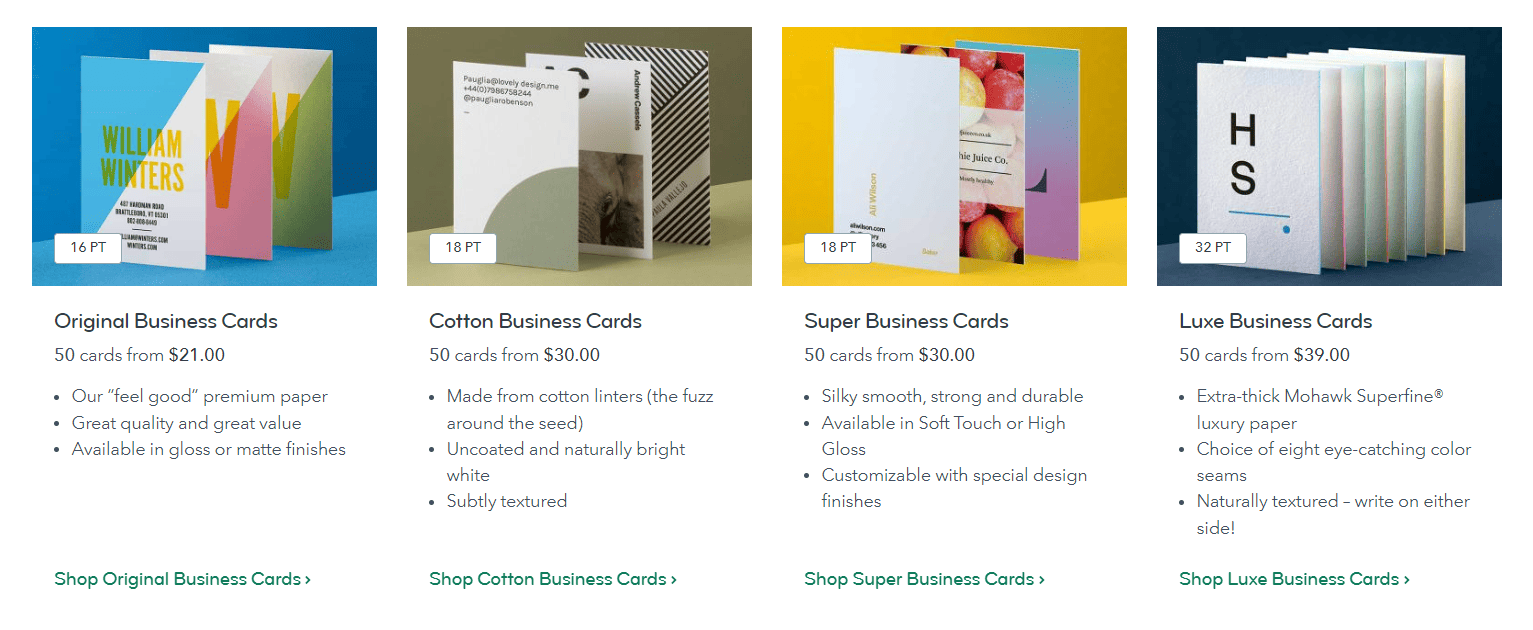 moo business cards prices
