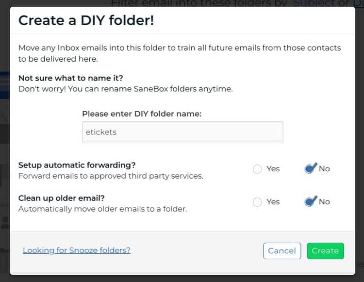 sanebox email filtering