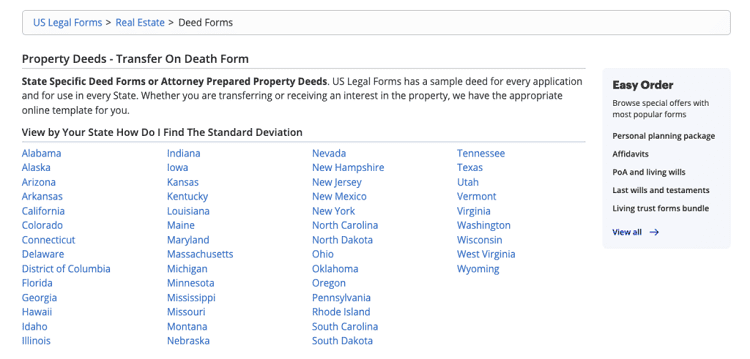 us legal categories