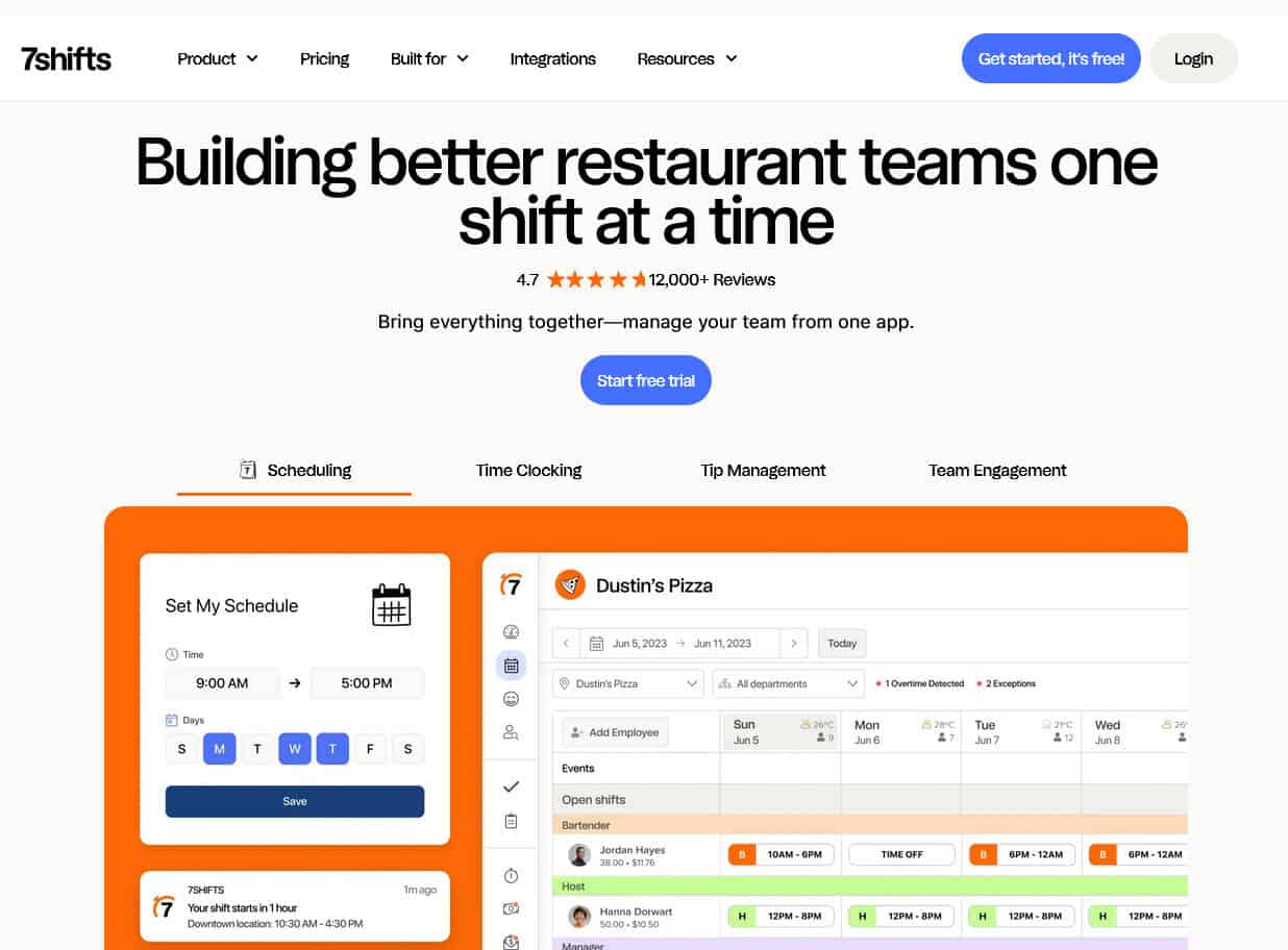 7shifts website