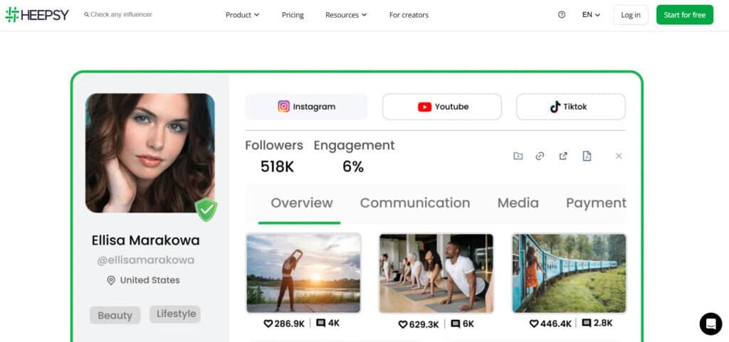 HEEPSY influencer website