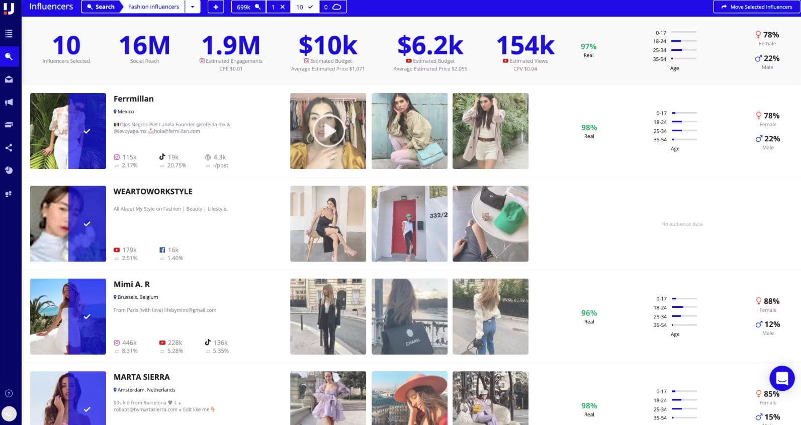 Grin Alternatives: upfluence 