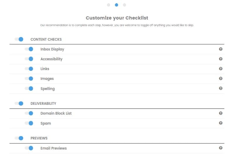 email on acid customize checklist