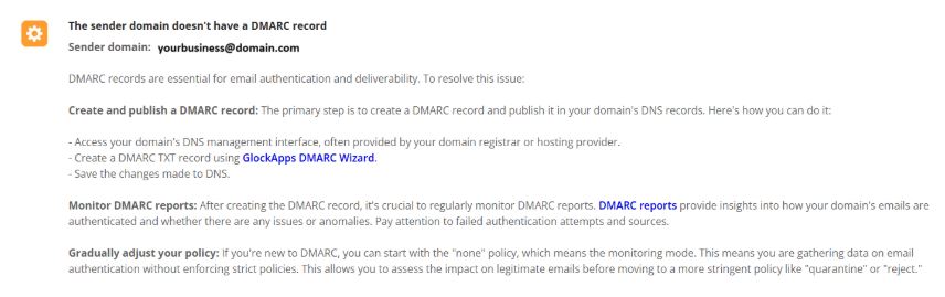 sender domain glock apps