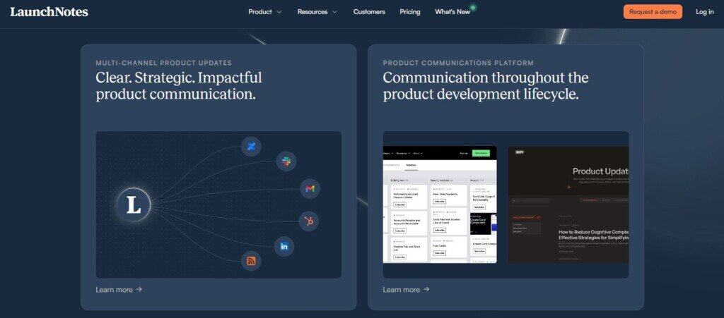 Launchnotes website