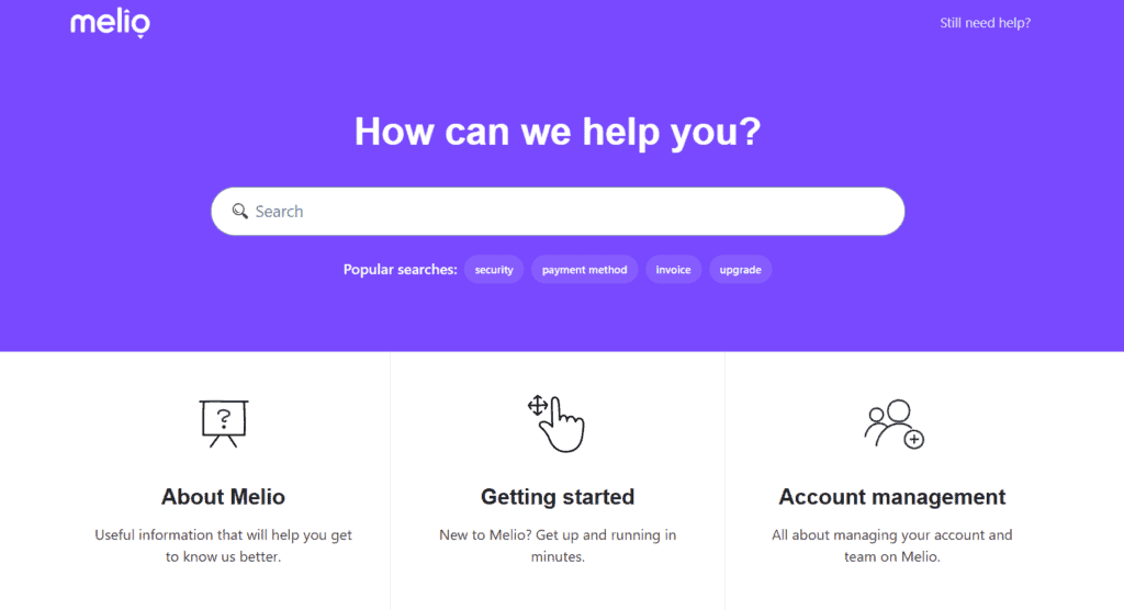 melio help center review