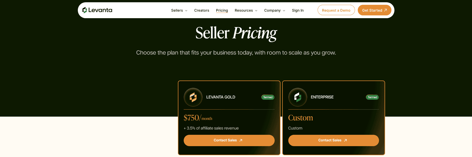 Levanta Pricing