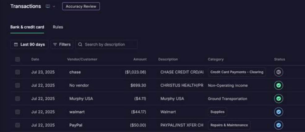 puzzle transactions history