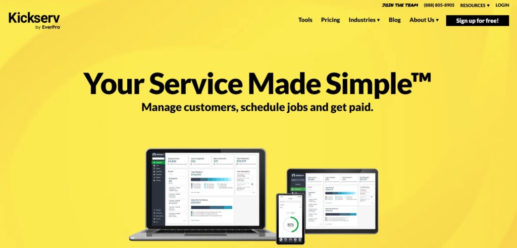kickserv by everpro website