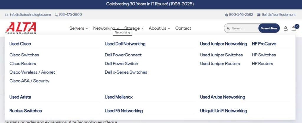 alta technologies networking stock