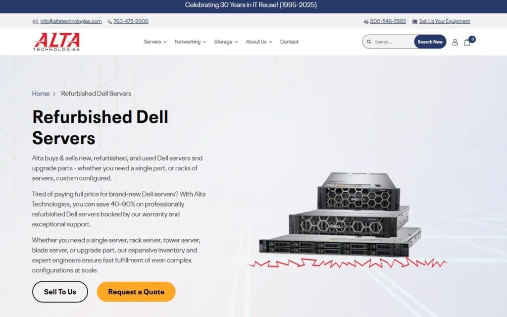 alta technologies refurbish dell servers