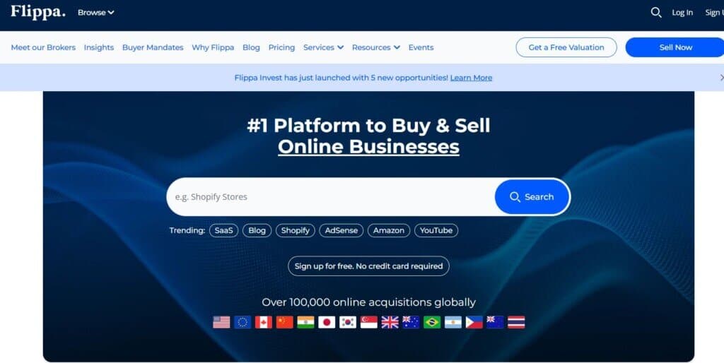 flippa businesses sell