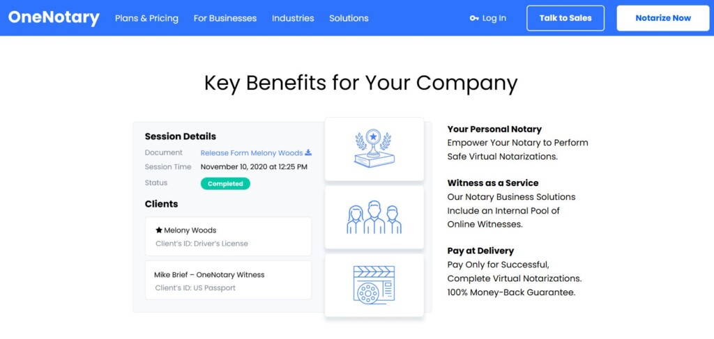 onenotary website