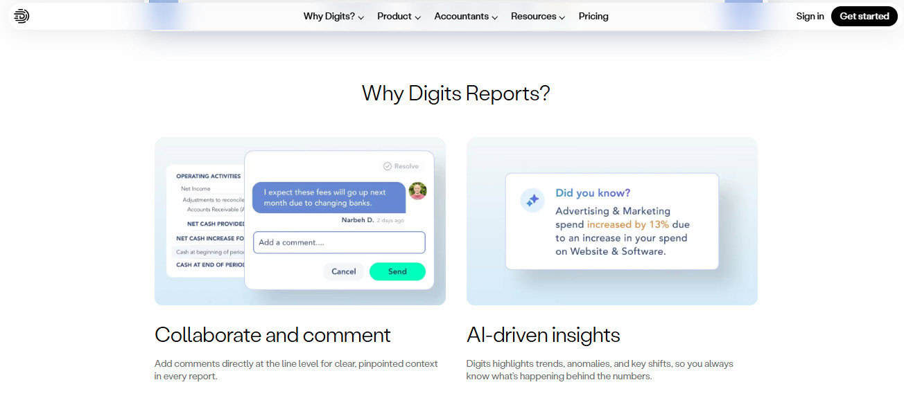 Digits reports