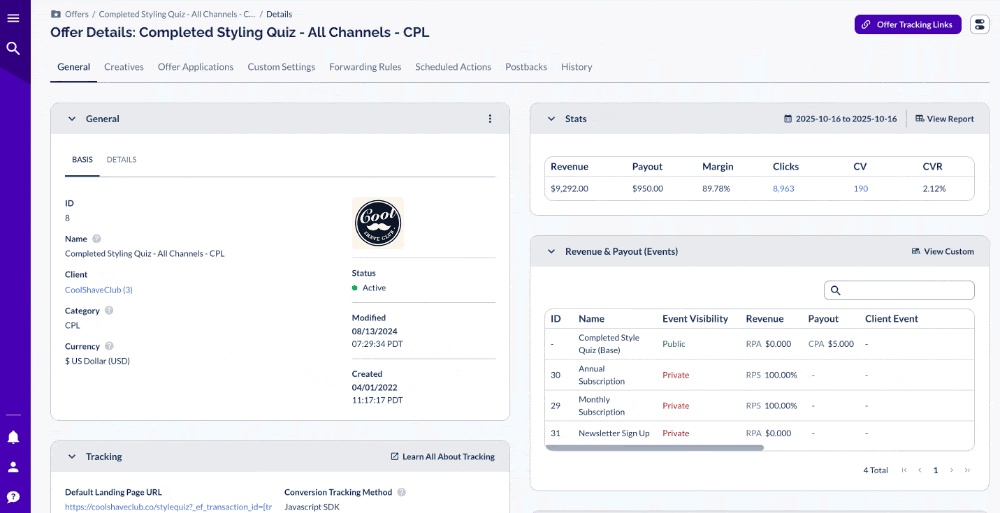 Everflow Tracking Links & Clicks