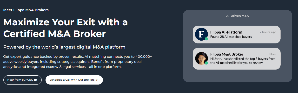 Flippa buyer features