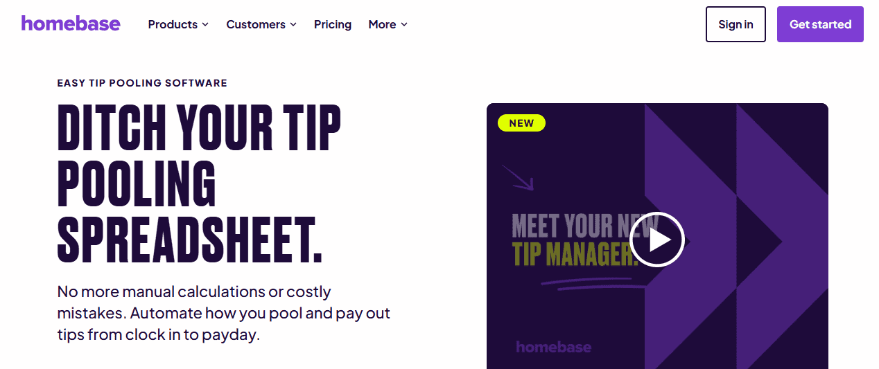 Homebase tips features