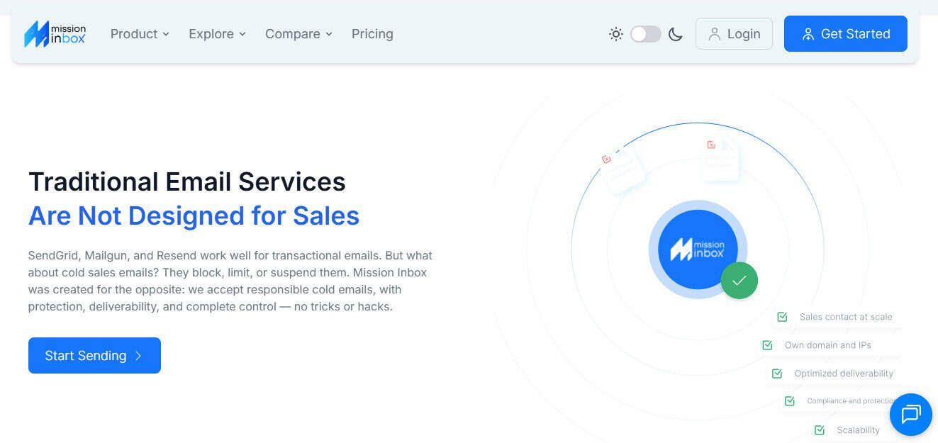 Mission Inbox website