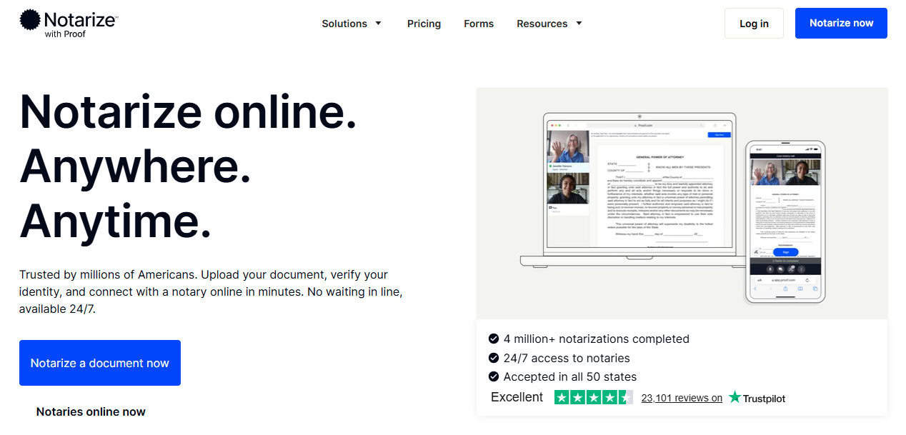 Notarize website