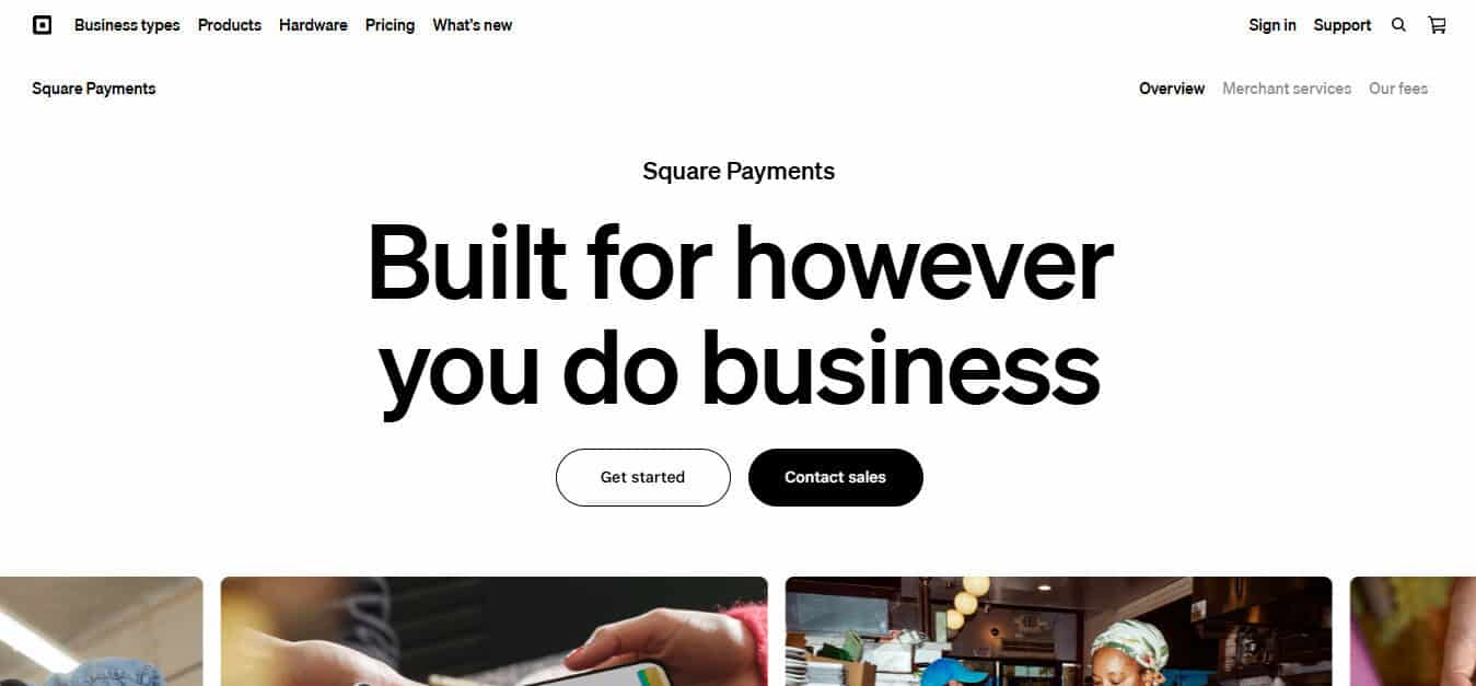 Square Payments website