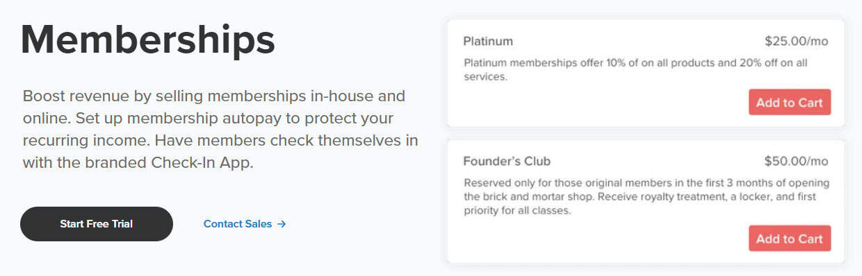Vagaro memberships