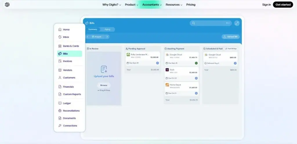 digits review bills