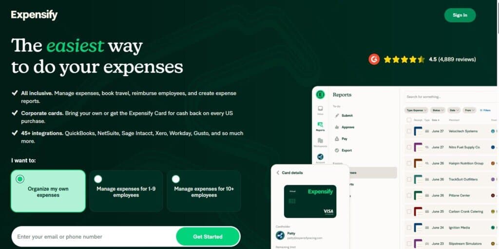 expensify website