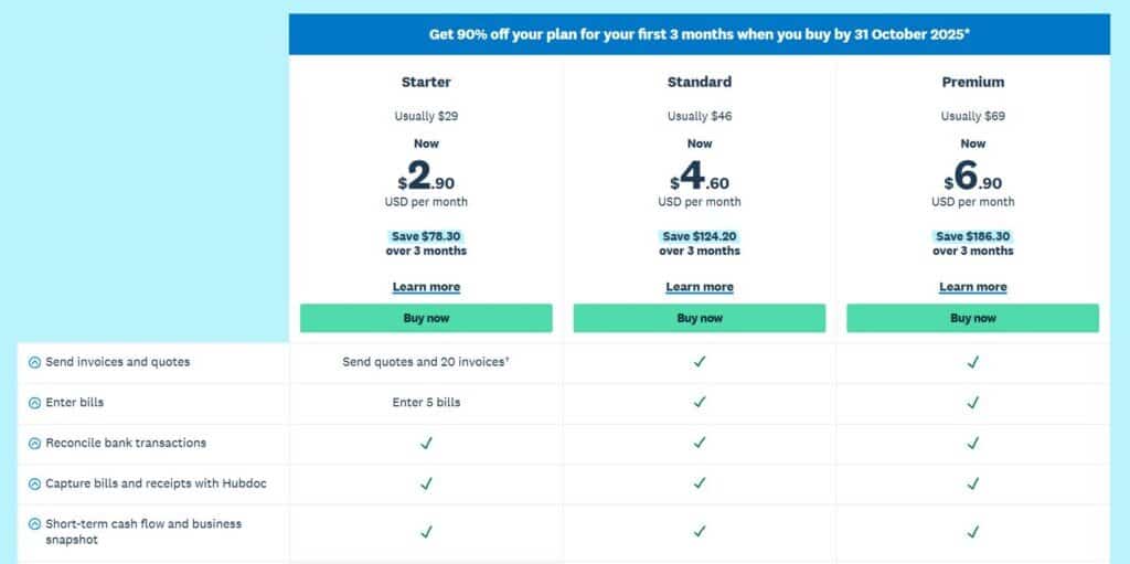 xero plan prices