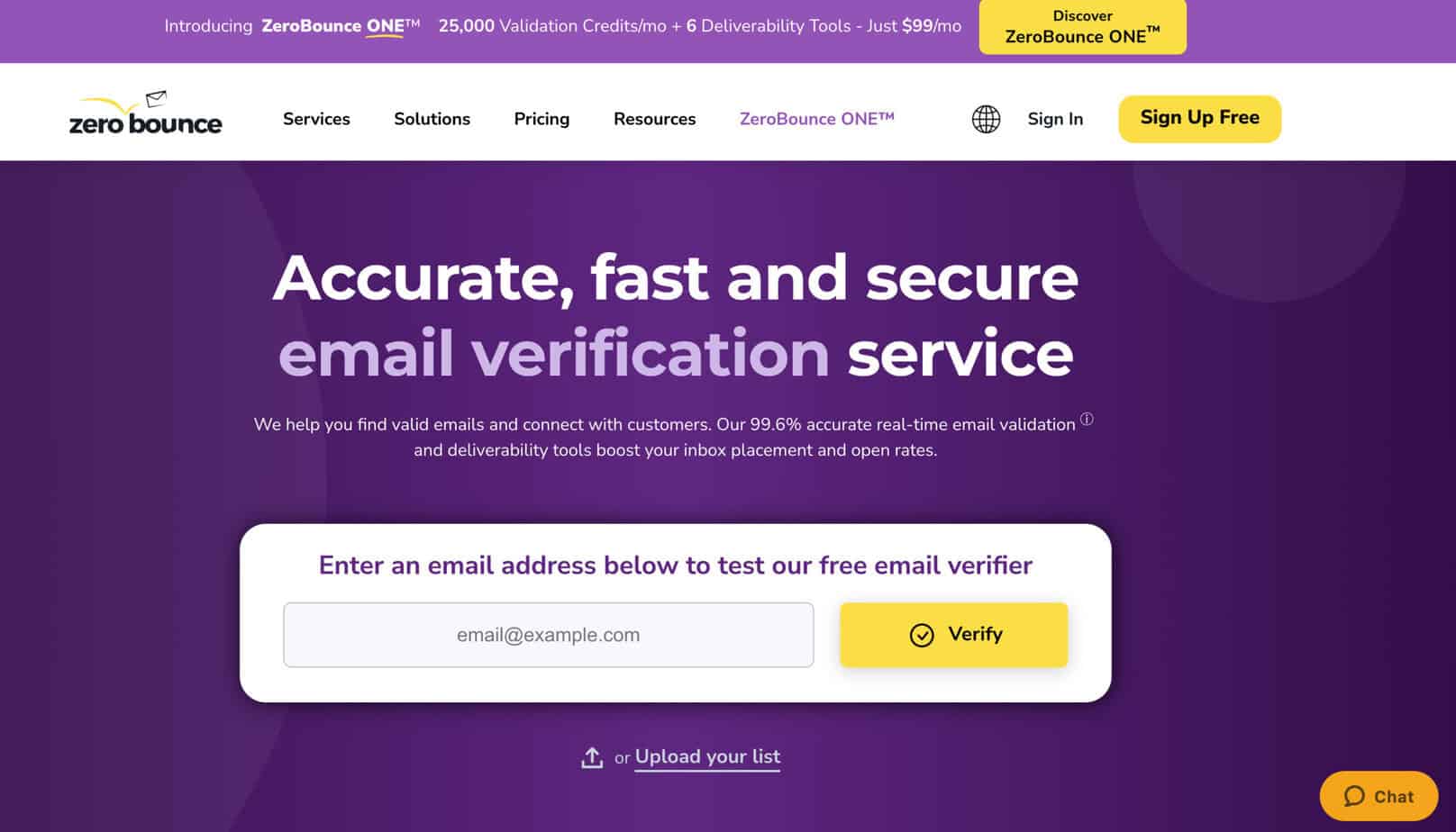 zerobounce website email