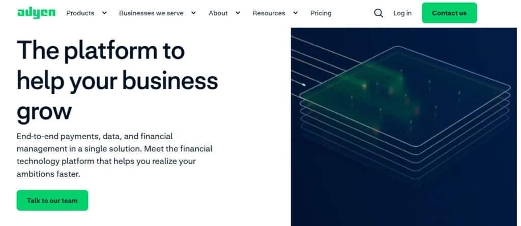 Adyen website