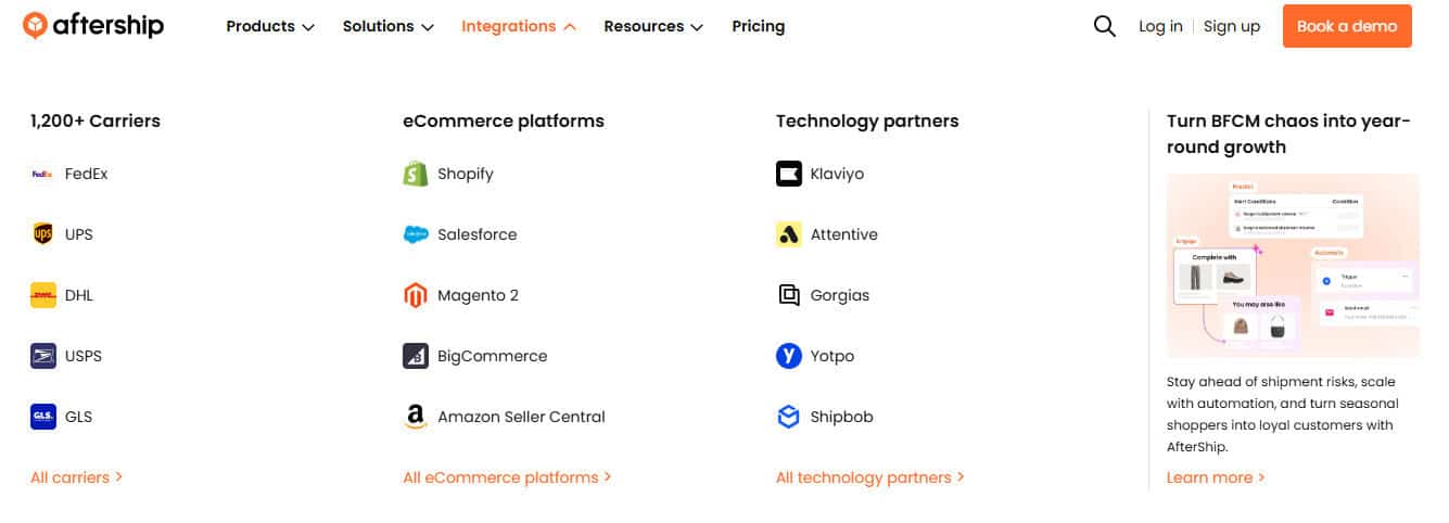 AfterShip integrations