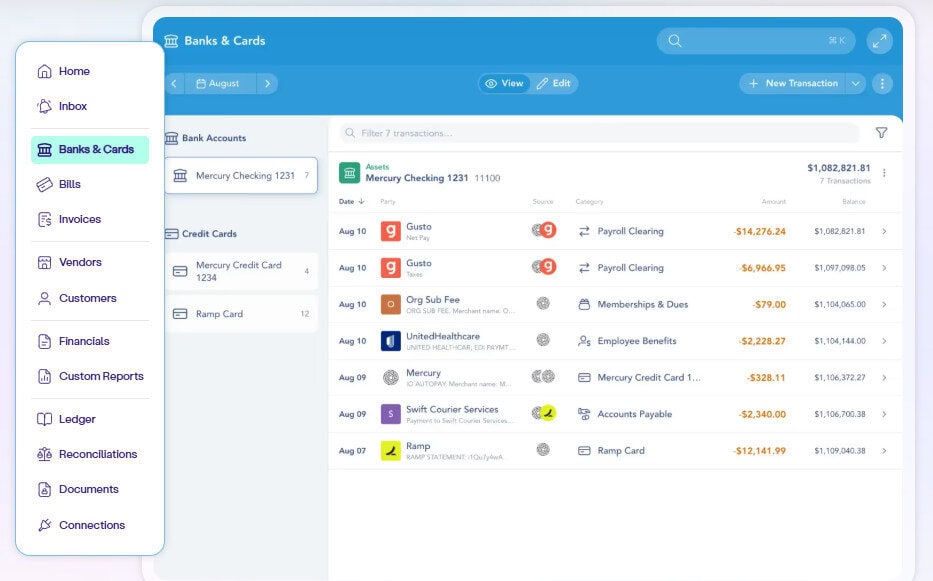 Digits bank and cards connection
