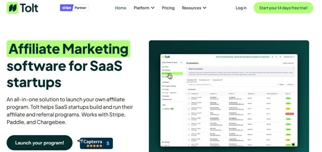 tolt partnerstack alternative
