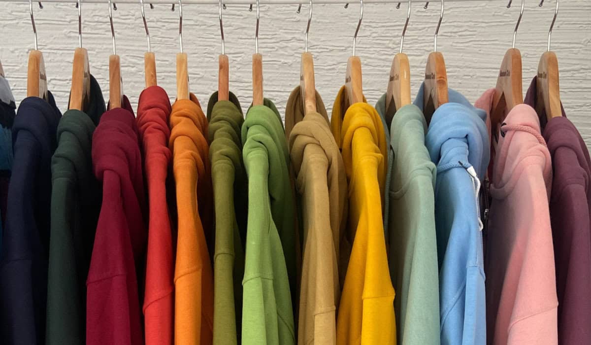 hoodies hanging- Custom Ink vs. BlueCotton