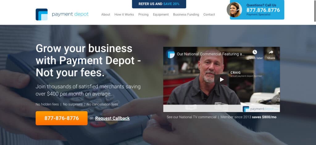 Payment Depot website