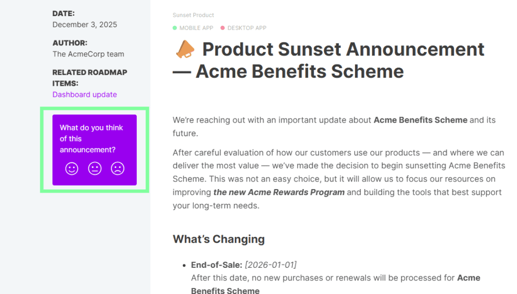 Customers Feedback Space