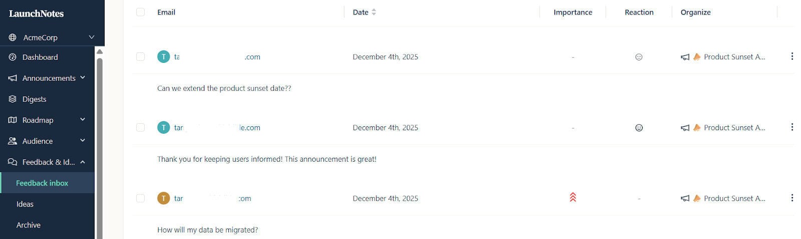 Launch Notes Front Face