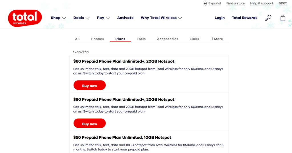 total wireless plans
