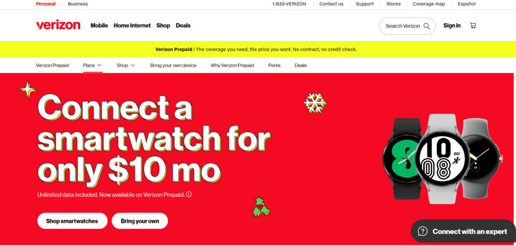 verizon smartwatch prepaid plans